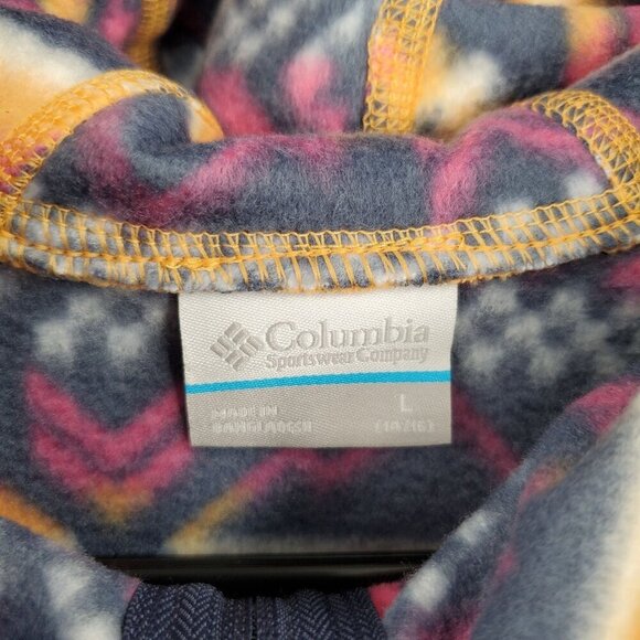 Columbia Benton Springs Long Sleeve Hoodie Girls Size Large NWT Half Zip Aztec - Picture 7 of 15